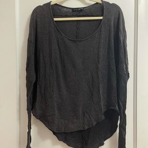 Brandy Melville Long Sleeve Grey Knit Top
